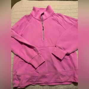 Lululemon quarter zip pink sweatshirt